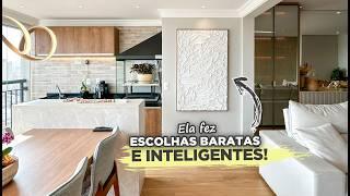 Apê de 90m² totalmente repaginado SEM QUEBRAR NADA com ESCOLHAS BARATAS e INTELIGENTES