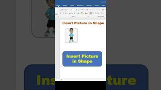 insert picture in shape #shape #msword #word #shorts #youtubeshorts #tipsandtricks #mswordtips