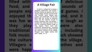 Visit To A Village Fair #essay