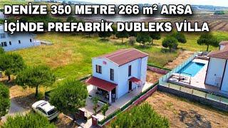 1734- DENİZE 350 METRE MESAFEDE 266 M² İÇİNDE PREFABRİK DUBLEKS VİLLA