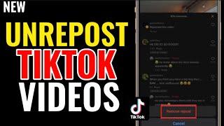 How to Remove Repost on TikTok 2022 | How to Unrepost TikTok Videos