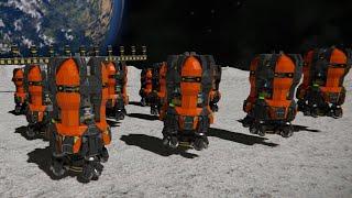 Space Engineers || 13 auto-mining drones work toghether || Full video and Workshop release tomorrow