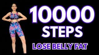 10,000 Steps Indoor Walking Workout  | Burn Belly Fat At Home