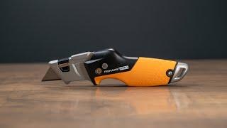 Fiskars Pro Utility Knife Review  Retractable Folding Box Cutter with CarbonMax Blade