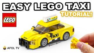 How to build an EASY LEGO City Taxi! (Full Tutorial - 6 Wide)