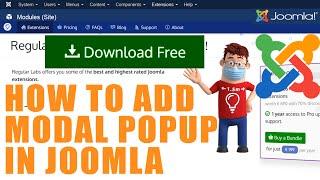 How to Add a Joomla popup with Modals?