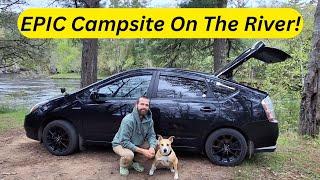 Car Camping on the Menominee River | Toyota Prius Camper Adventure w/ My Dog