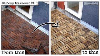 Wooden floor tiles makeover!