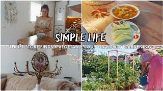 Balcony Garden Update | Healthy Vegetable Soup | Thrift Store Finds