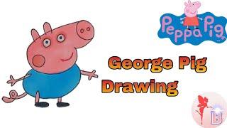 George Pig Drawing | Peppa Pig #shorts #peppapig #georgepig #cartoon