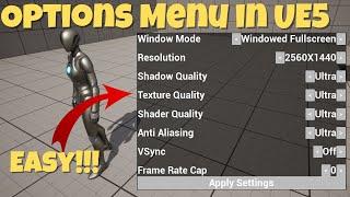 Simple Options Menu In Unreal UE5.2