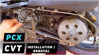 Honda PCX 150 - CVT Removal / Installation - Variator, Clutch, Belt, Rollers| Mitch's Scooter Stuff