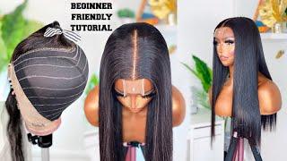 HOW TO DO THE 2X6 KIM K  CLOSURE WIG | BEST CLOSURE WIG FOR MIDDLE PART LOVERS | Omoni Got Curls