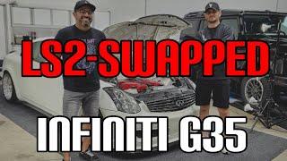 LS SWAPPED G35: HOLY CRAP! Build info & driving review (INFINITI meets CORVETTE/GTO LS2 V8 POWER!)