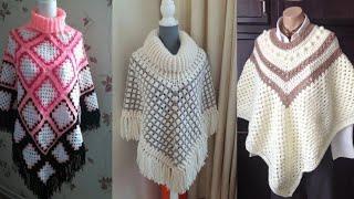 Trendy crochet poncho design ideas || crochet poncho design for ladies || crochet poncho for girls