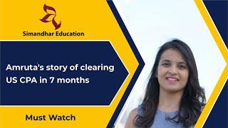 How Amruta US CPA Alumni from Simandhar cleared 4 CPA exams in 7 months | CPA Success Story | US CPA