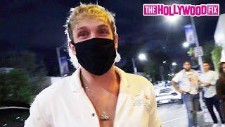 Logan Paul Speaks On Fighting Mike Tyson While Arriving To Dinner With Friends At Catch LA 7.2.21