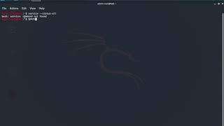 bash: service: command not found, Kali Linux/Ubuntu
