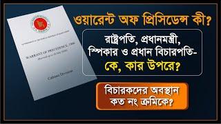 Warrant of Precedence | ওয়ারেন্ট অফ প্রিসিডেন্সে বিচারকদের নিয়ে কী বলা হয়েছে আপিল বিভাগের রায়ে?