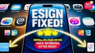 ESign Installation Fixed on iOS 15-18 | Install IPA Files on iPhone & iPad Without Jailbreak / PC