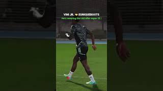 Vini Jr. wearing old school vapors  #nikefootball #vinijr #realmadrid #football #nike #nikevapor