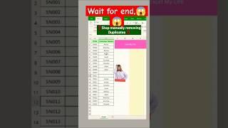 How to Remove Duplicates in Excel | Quick & Easy Guide#ExcelTips #RemoveDuplicates #ExcelTutorial