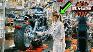 Inside US Harley-Davidson Factory 2024: Assembly line – Building Motorbikes by hands [step by step]