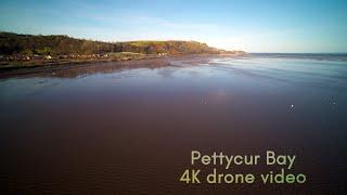 Burntisland,  Pettycur Bay and Kinghorn. 4K drone video Scotland.