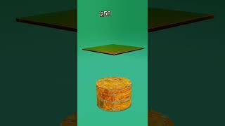 Cloth Simulation 1 to 4096 Faces in blender #satisfying #3danimation #cloth #simulation #physics