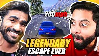 GTA RP Amazing Police Escape ft. Shreeman Legend