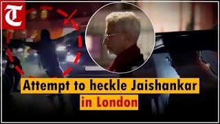 Khalistani extremists try to heckle Jaishankar in London in viral video