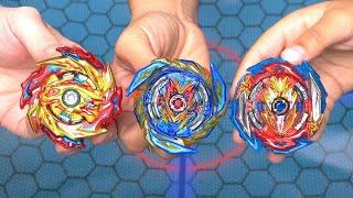 HYPERION BURN vs BRAVE VALKYRIE vs INFINITE ACHILLIES | Beyblade Burst Sparking Super King