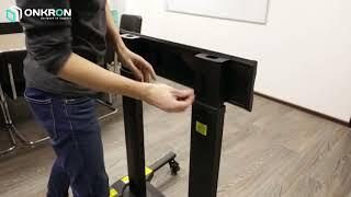 Video Installation Instruction - Assembly of ONKRON TS2771 Mobile TV Cart TV Stand.