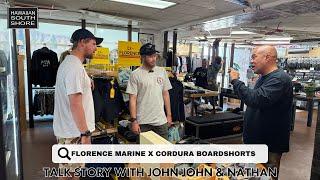 John John & Nathan Florence on Cordura Boardshorts