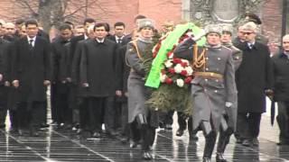 Возложение венка от Президента Туркменистана/ Laying a wreath to the President of Turkmenistan