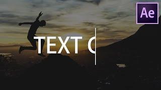 Advanced Text Revealing - After Effects CC 2017