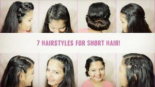 7 Easy Hairstyles for Short hair | Pals Hair Vlog