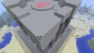 Massively Voluminous Companion Cube in Minecraft