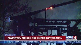 Oklahoma City church on fire