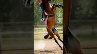 My friendly horse bucking and rearing me off.  #horsegirl #ai #bucking #equestrian