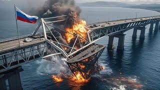 Today, June 20, 2025! Crimean Bridge Collapses After Ukraine Ambushes RUSSIAN Troops Crossing It