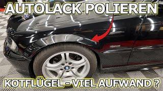 Kotflügel polieren mit Mini-Akkupoliermaschine und Kratzer entfernen - Aufwendiger als man denkt!