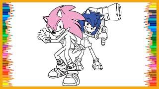 Coloring Swap Sonic & Amy Rose | Coloring,Painting,Drawing & Color Swap