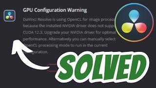 GPU Configuration Warning Davinci Resolve 19 SOLVED