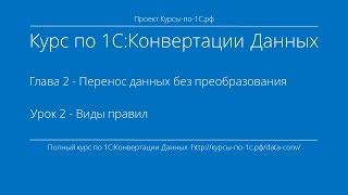 1С:Конвертация Данных. Глава 2. Урок 2 - Виды правил.