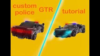 Custom Lego police GTR sports car full build tutorial