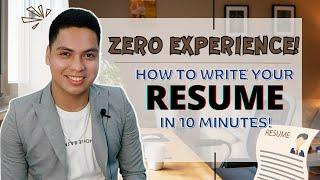 How To Write A Resume With No Job Experience | Get Hired!