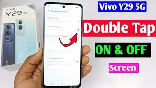 Vivo Y29 5g double tap on off screen setting | Vivo Y29 5g me double tap kaise kare