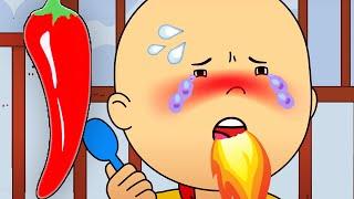 Caillou isst scharfes Essen | Caillou auf Deutsch