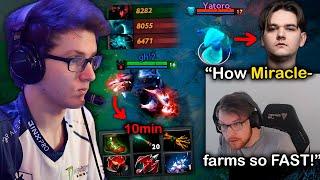 Miracle- SF vs Yatoro on Stream SHOCKED qojqva after FAST farming